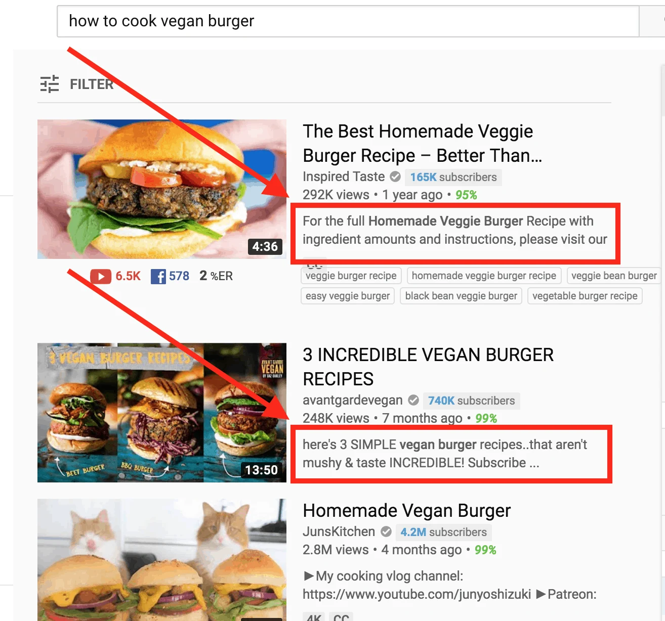 youtube search results for affiliate marketing clips