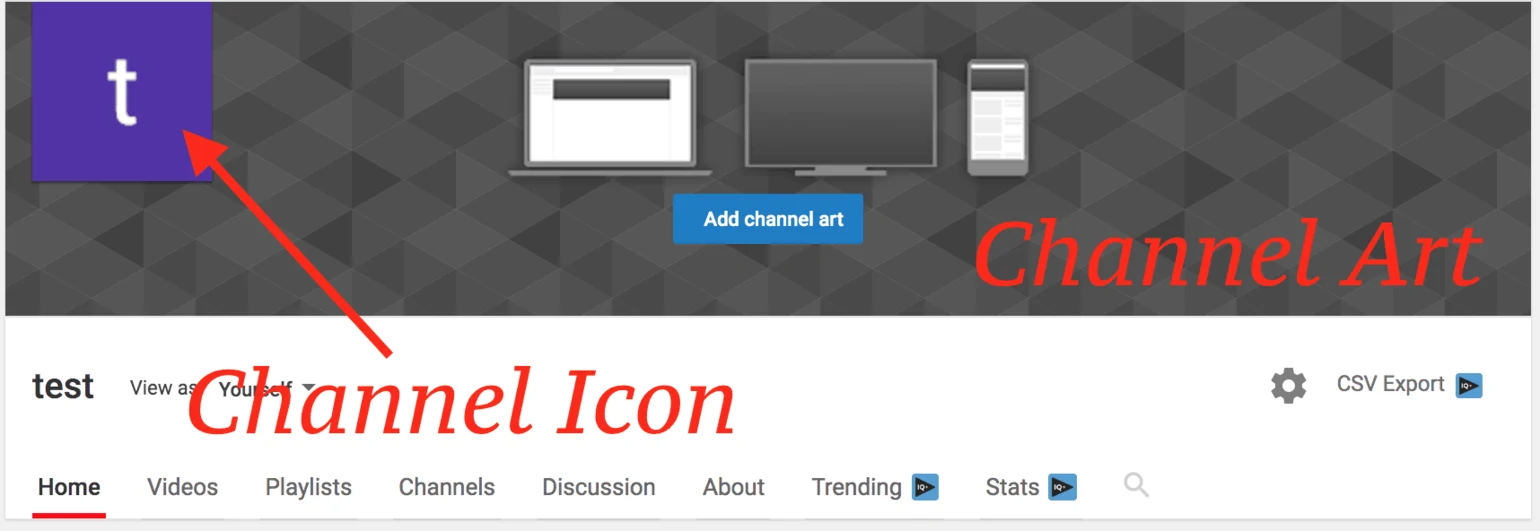 customise youtube channel