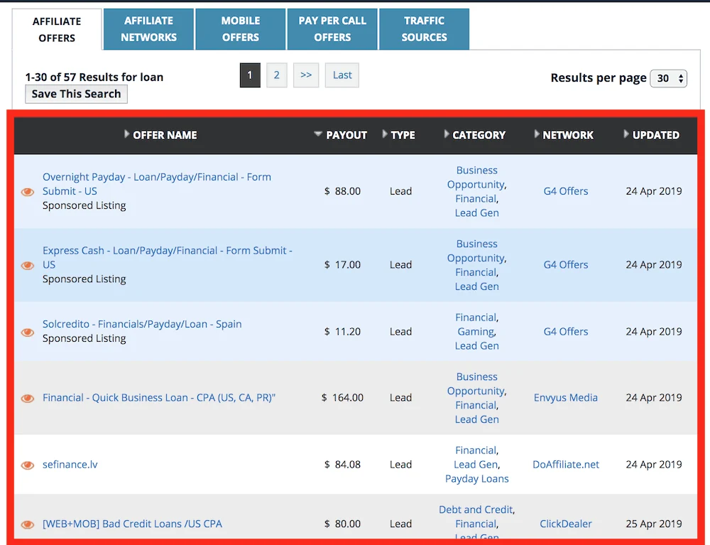 how to use offervault to search for offer