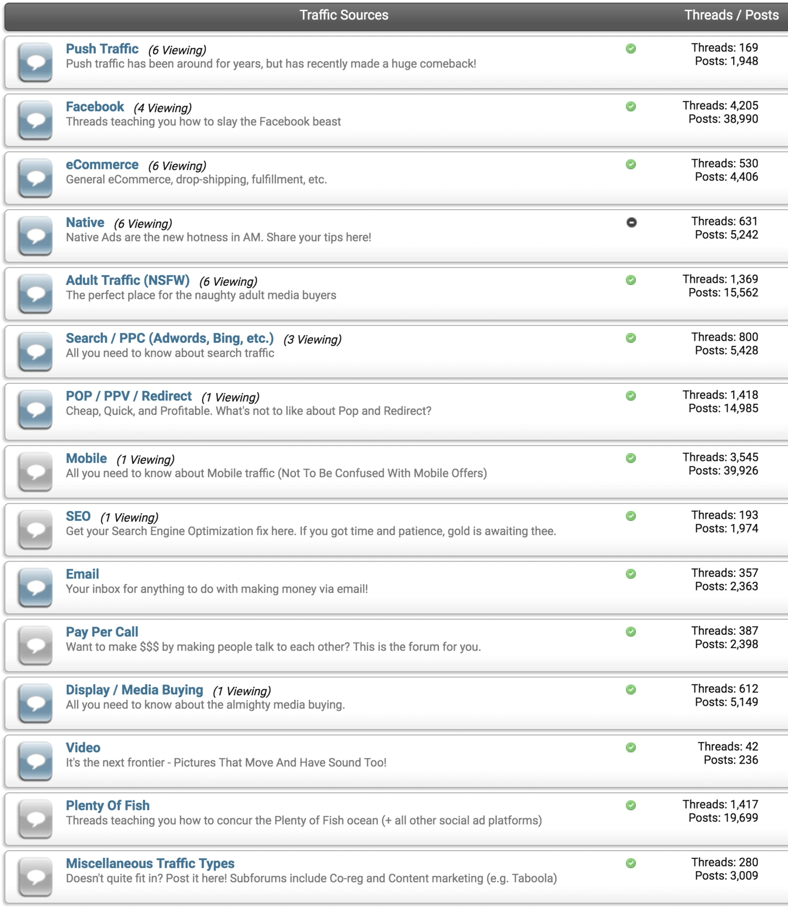 traffic source forum