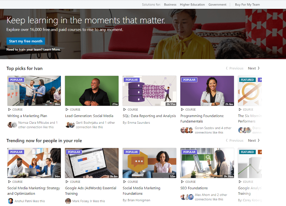 Linkedin Learning affiliate program